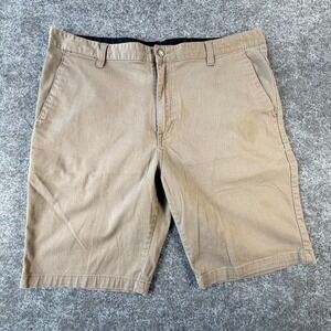 Volcom True To This Chino Shorts Mens 38 Beige Cotton Vmonty Stretch Performance